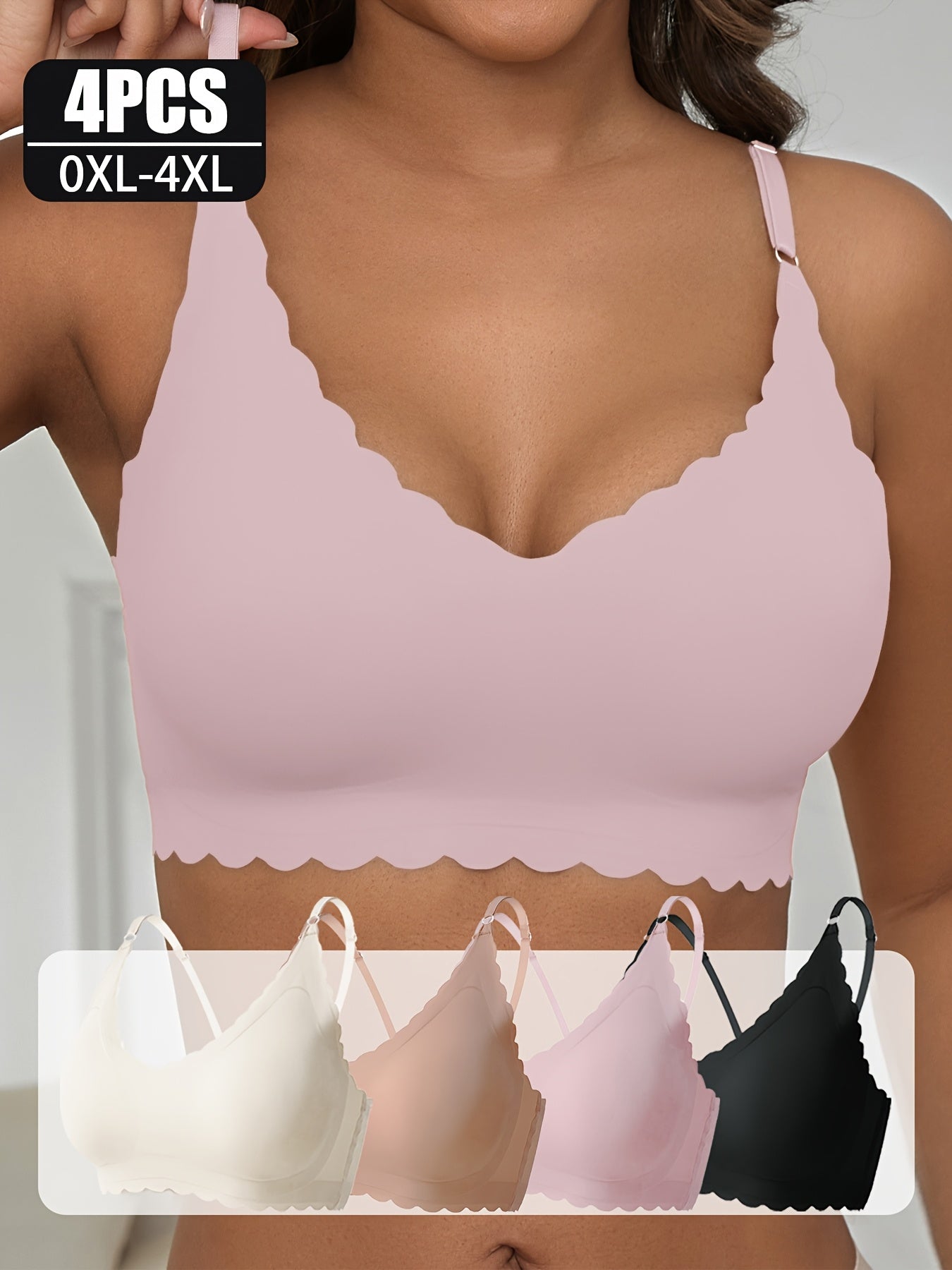 Women's Seamless Push-Up Bra Sets with Adjustable Straps and Breathable Fabric