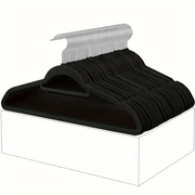 Heavy-Duty Black Velvet Hangers Bundle Includes 5 10 20 or 30 Non-Slip Nano Coated for Coats Pants Dresses