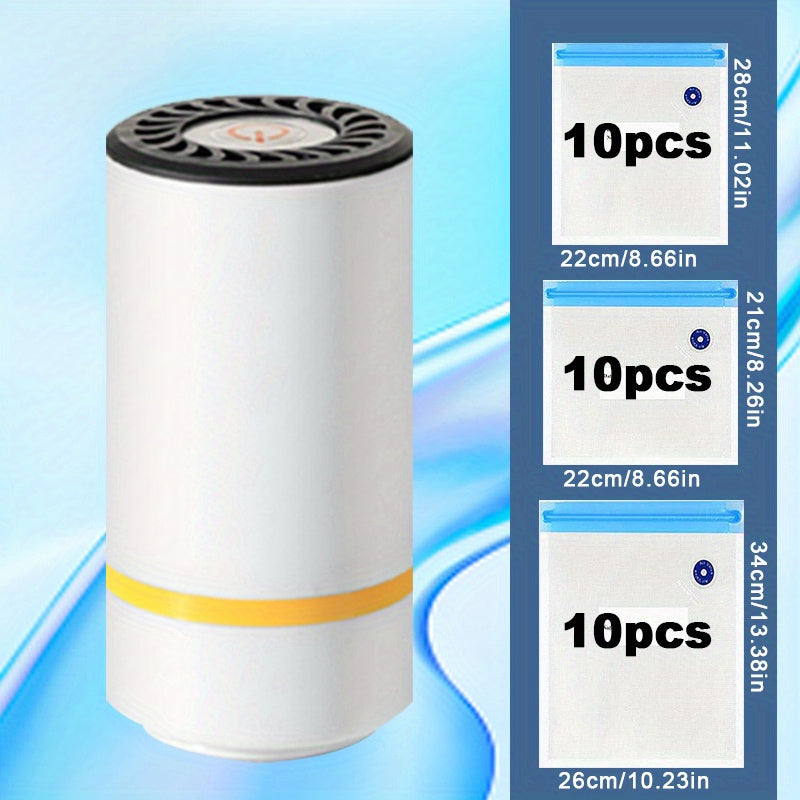 Portable Handheld Vacuum Sealer with USB Food Preservation and Automatic Sealing