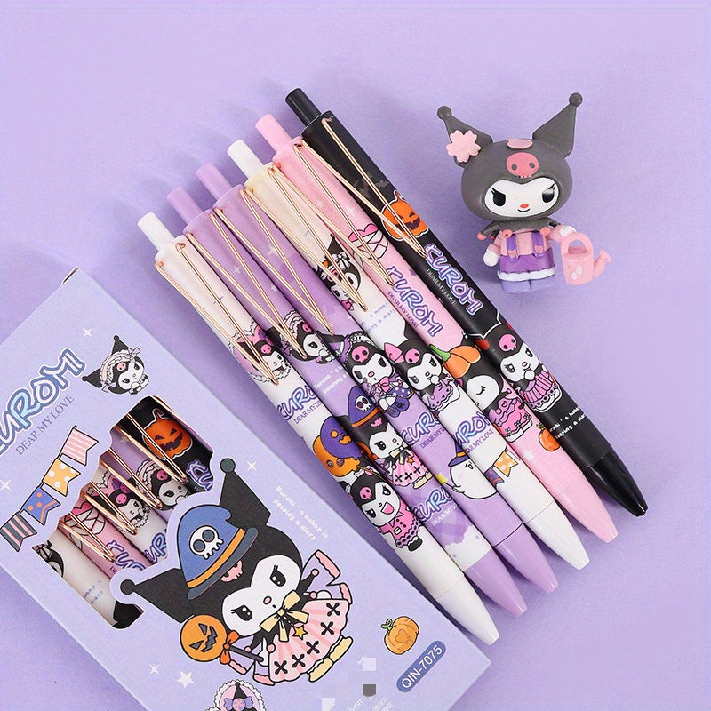 Gel Pen Set with Bright Metal Clip Ergonomic Design Black Ink for Office and Creative Use