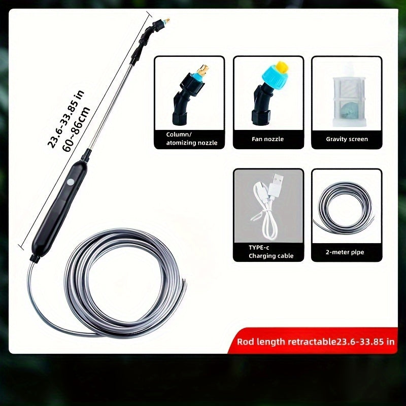 Garden Sprayer for Gardening and Disinfection PVC ABS Handheld Watering Spray Gun