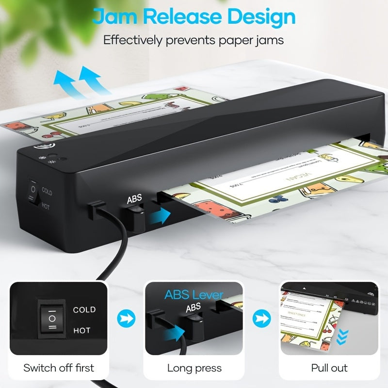 A4 Laminator Set with Cutter and Corner Rounder for School Office Documents Menus