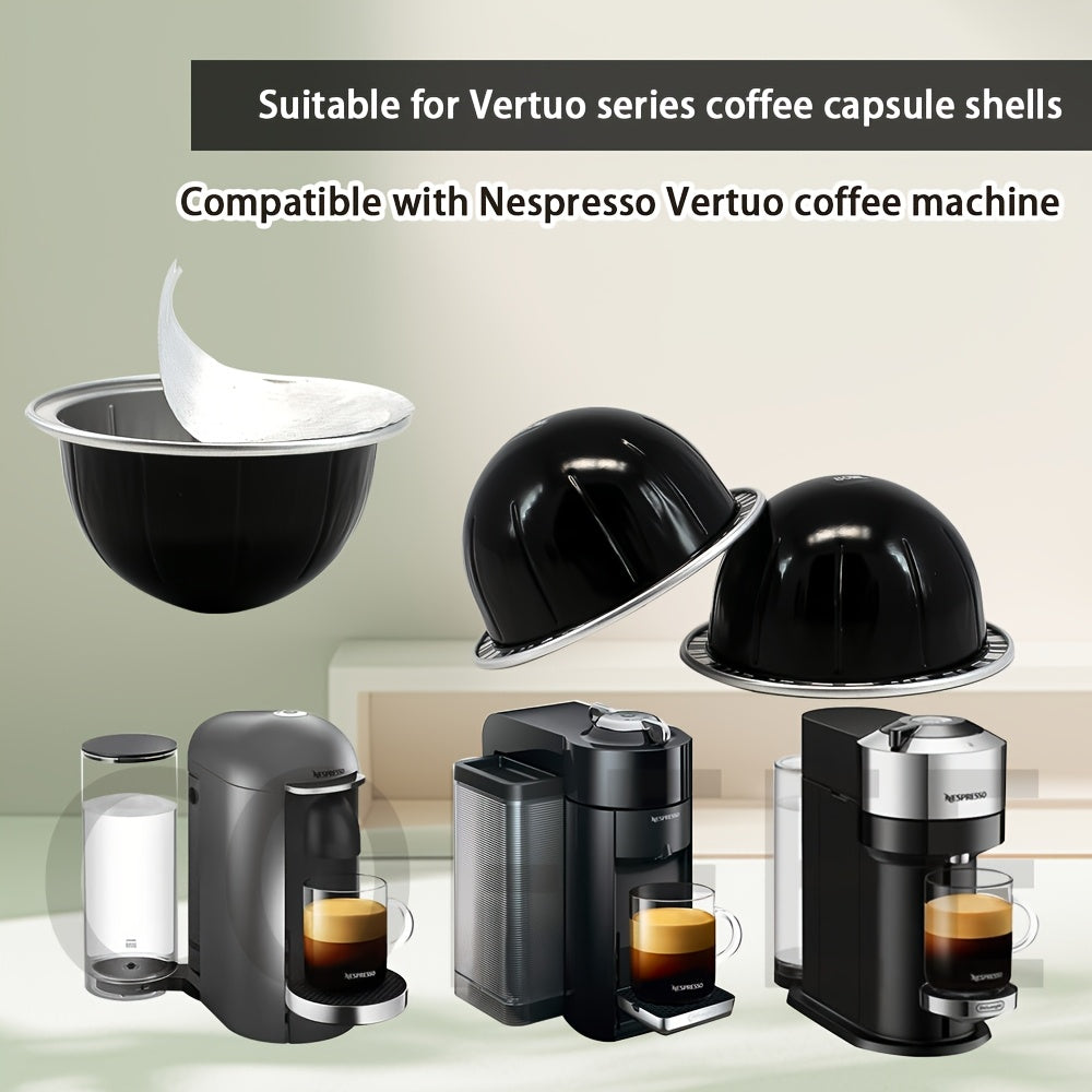 Refillable Aluminum Coffee Pods Black for Nespresso Vertuo Set of 1