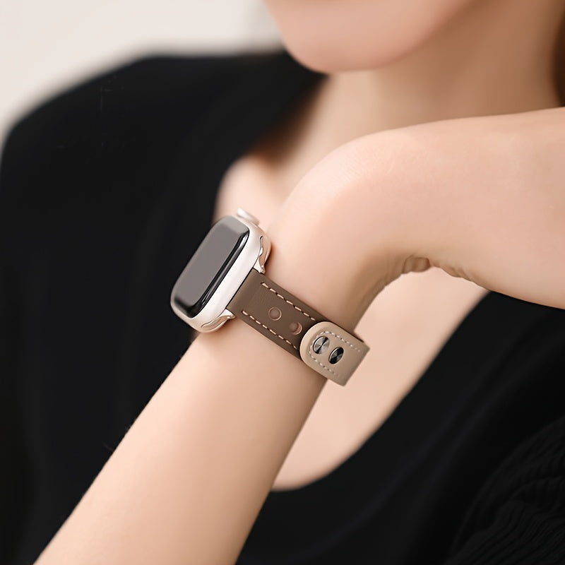 Unisex Synthetic Leather Magnetic Apple Watch Band for All Seasons