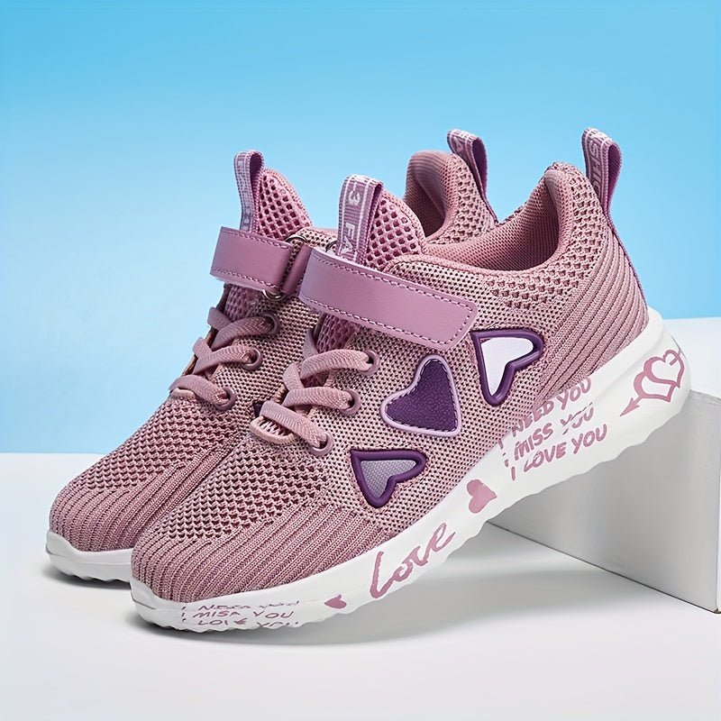 Girls' Knitted Casual Shoes for Spring and Summer with Shock-Resistant Features