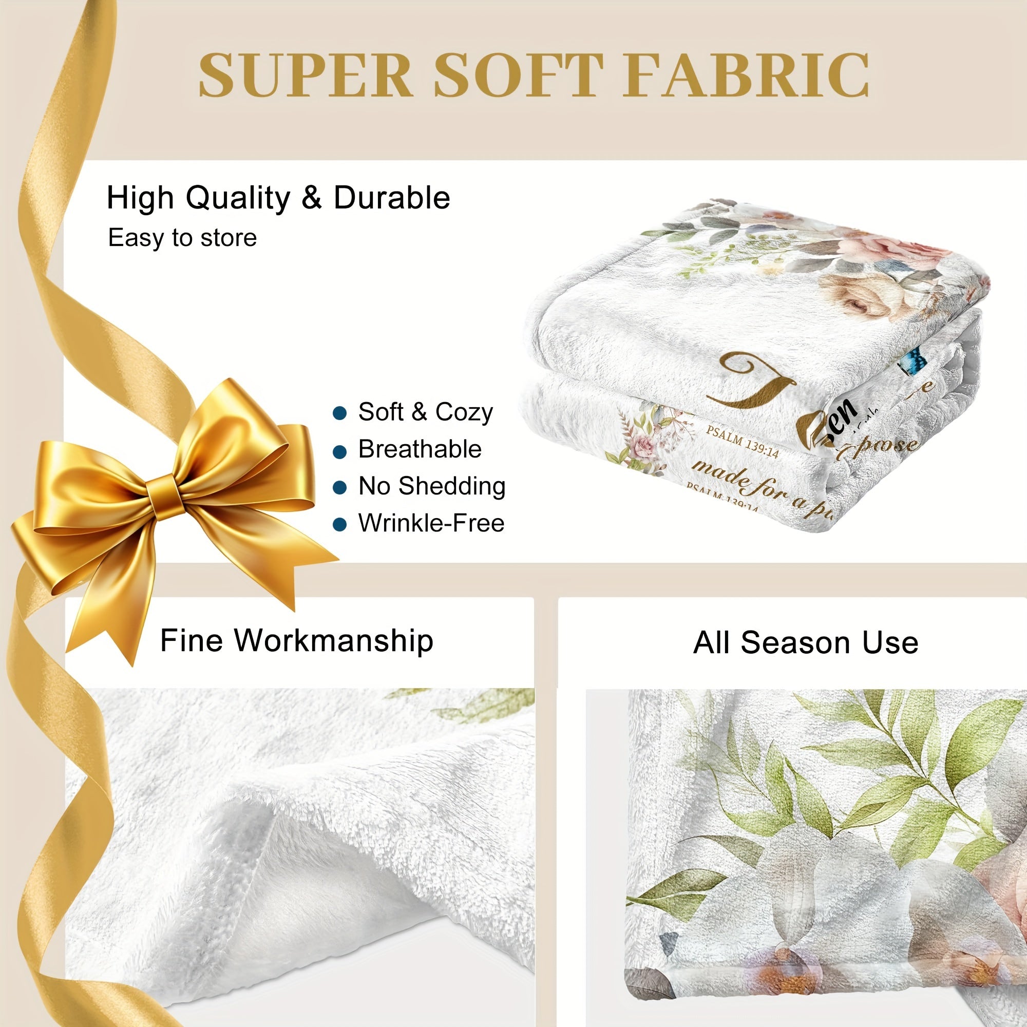 "Христианский плед для женщин - современный дизайн, подходит для всех сезонов, легко чистится, изготовлен из полиэстера, с библейскими стихами, универсальная вязаная тема - идеальный подарок для религиозных праздников, дней рождения"