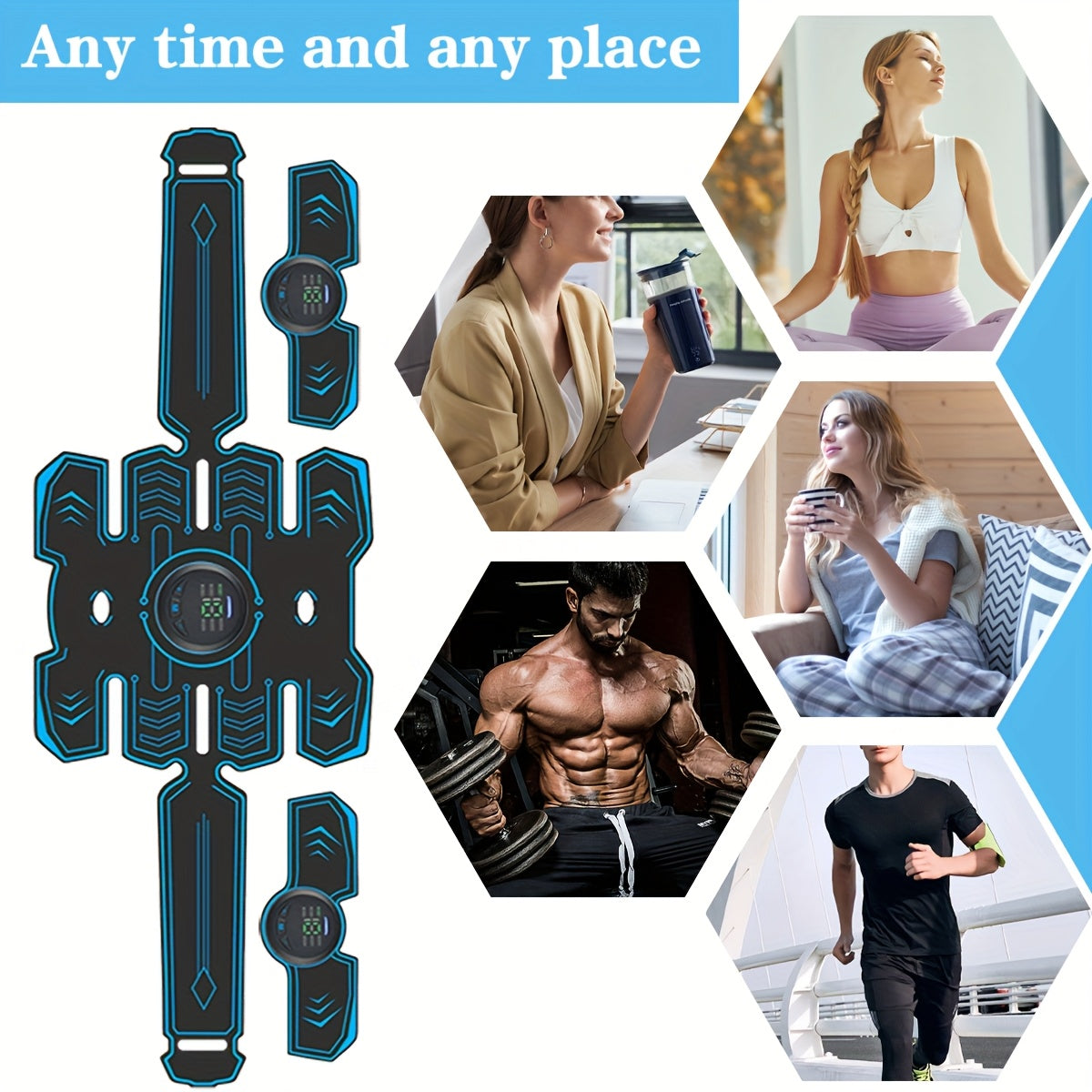 WOFLEND EMS & TENS - Qayta zaryadlanadigan, 6 rejim, 18 intensivlik darajalari, Uy va ofisda foydalanish uchun ideal, Ajoyib ta'til sovg'asi, Zamonaviy texnologiya, Mustahkam qurilish.