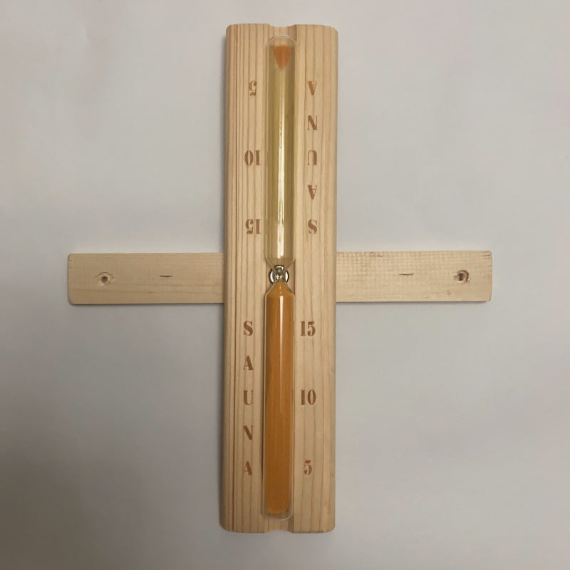 15-Minute Wooden Sauna Timer Sand Glass No Electricity Needed for Spa and Pool
