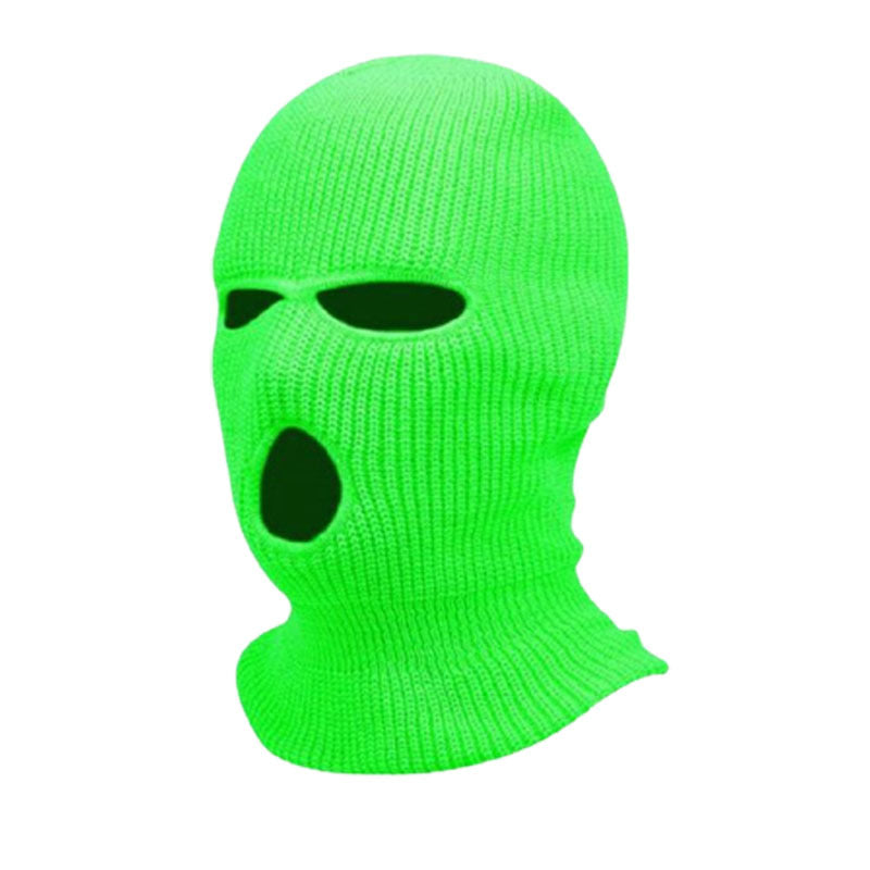 3-Hole Knitting Ski Mask Winter Face Cover for Cold Weather Riding