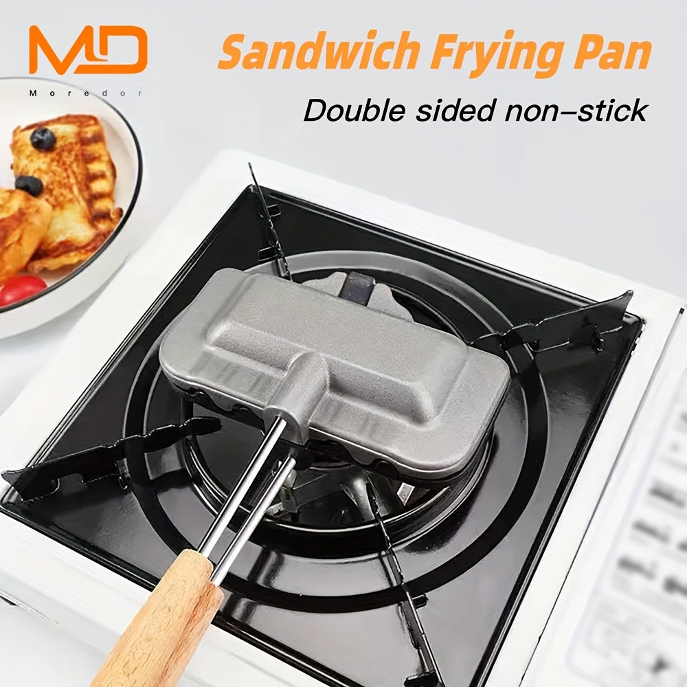 Double Sided Non-Stick Sandwich Maker for Breakfast, Paninis, Waffles