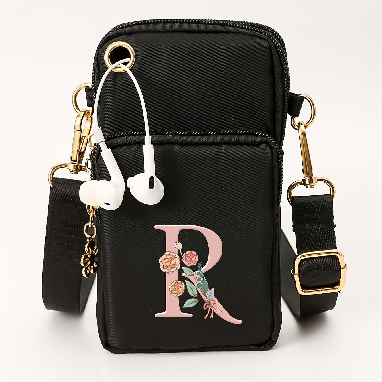 Ayollar uchun kichik yelka sumkasi, gul naqshli, kundalik ko‘p funksiyali crossbody sumka, kichik qo‘l sumkasi