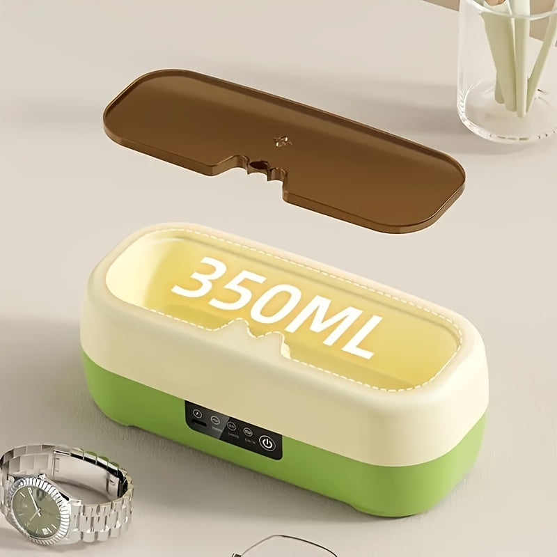 Portable USB Rechargeable Eyeglass and Watch Cleaner with Blue Light and Vibration