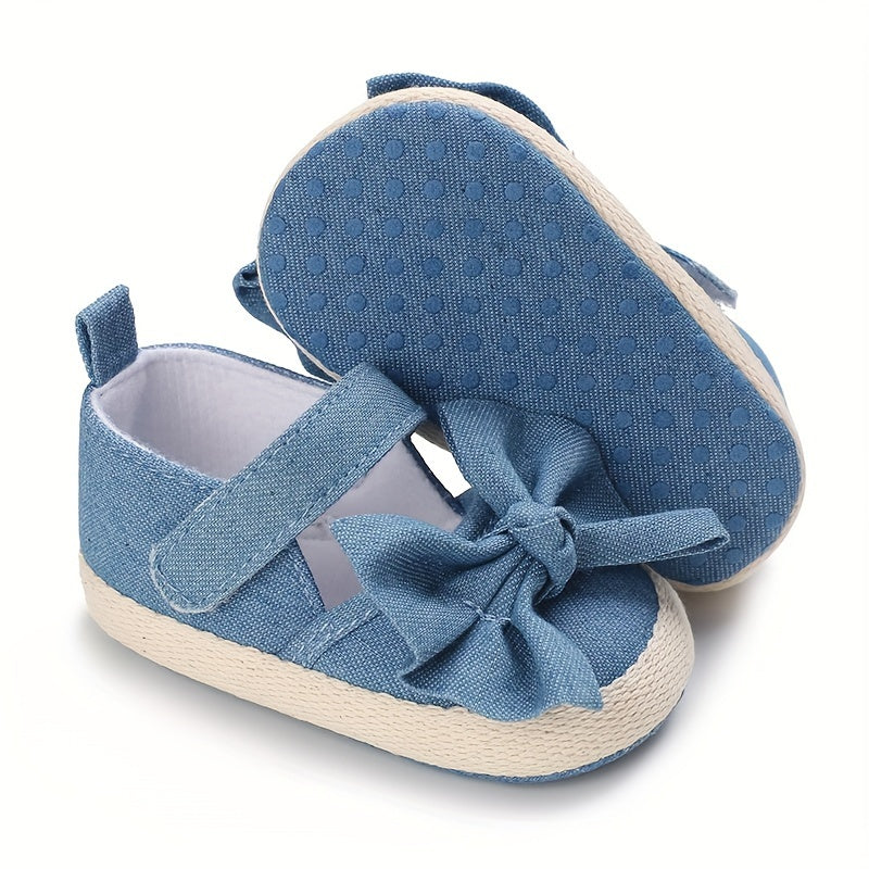 Girls Mary Jane Flats with Bow Detail Non-Slip Sole for Spring and Autumn
