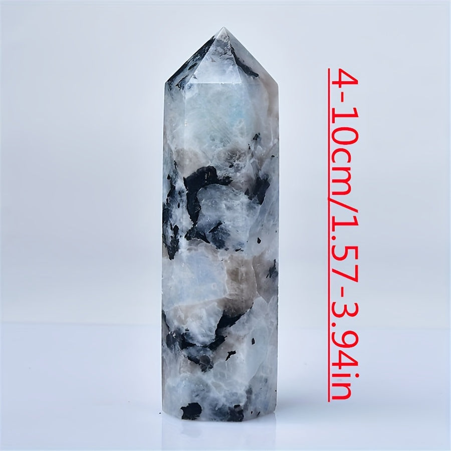 Moonstone Tower Rock Crystal Loose Stone for Home Decor and Gifts