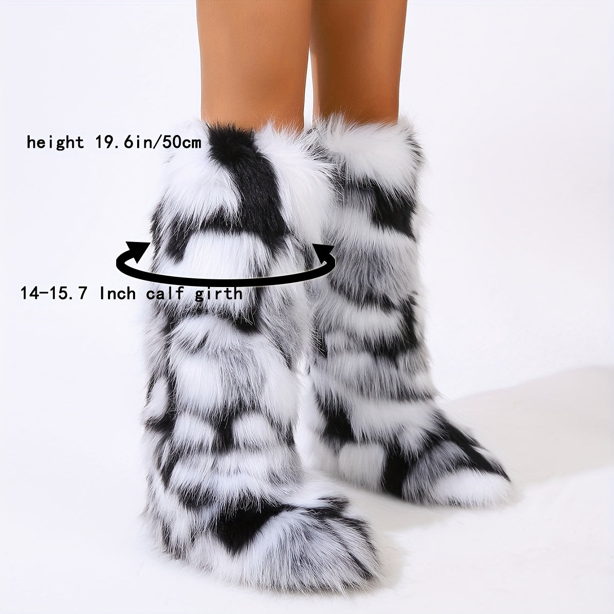 Women's Winter Warm Snow Boots Knee-High Slip-On Cold Weather Shoes