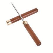 Portable Stainless Steel Ice Pick with Wooden Handle for Kitchen Bar Picnic