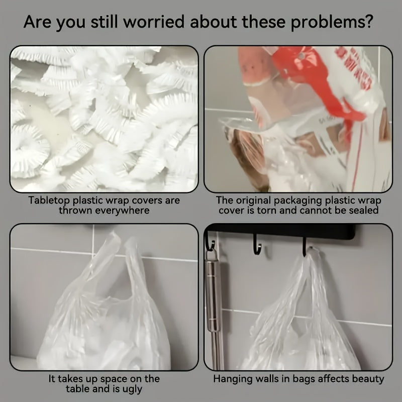 Organizador de almacenamiento de pared en forma de manzana para envoltorios de plástico y cubiertas de alimentos