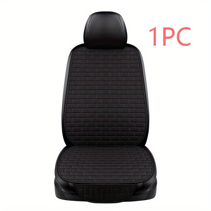 Universal Linen Car Seat Cover Protector Front and Rear Back Cushion Mat