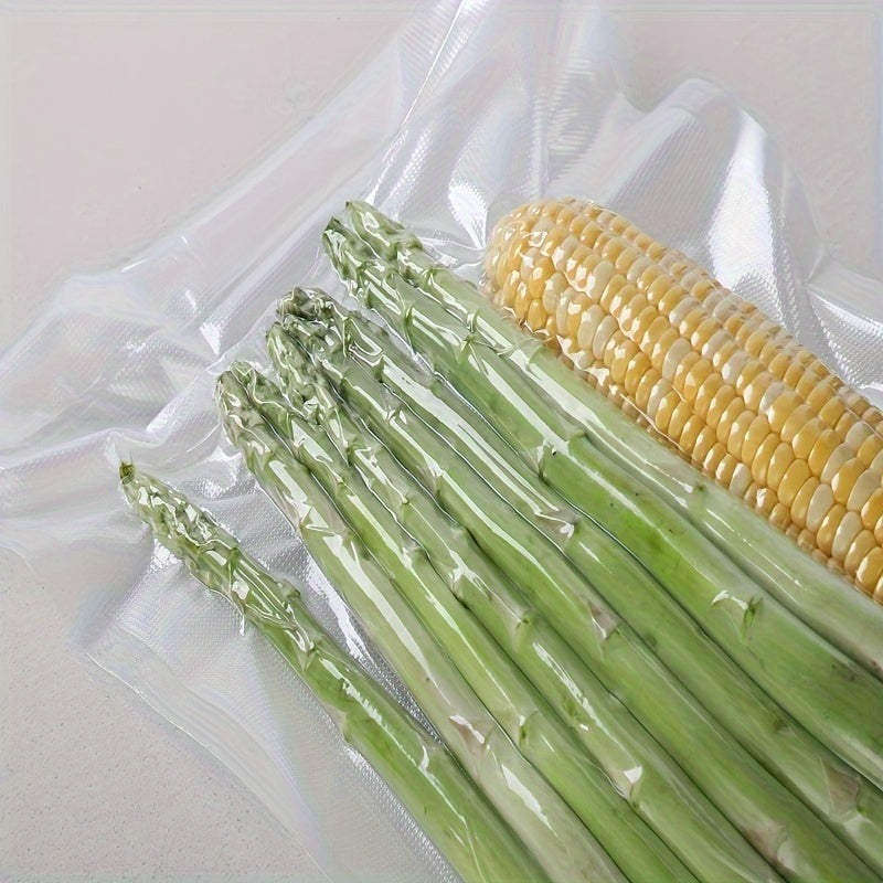 Juego de 3 rollos de bolsas para selladora al vacío para almacenamiento de alimentos, frutas, verduras, carnes