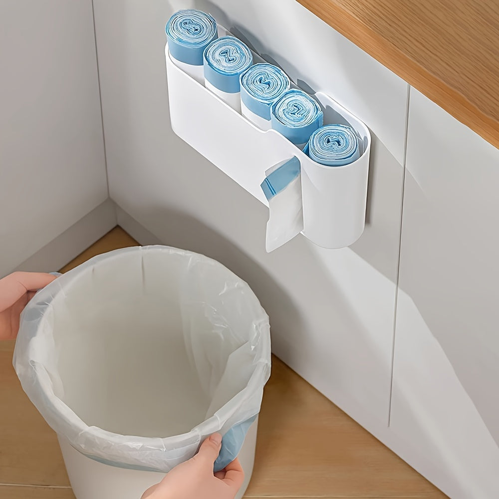 Plastik sumka tutgichi devorga o'rnatiladigan axlat sumkasi dozatori oshxona va hammom uchun tashkilotchi