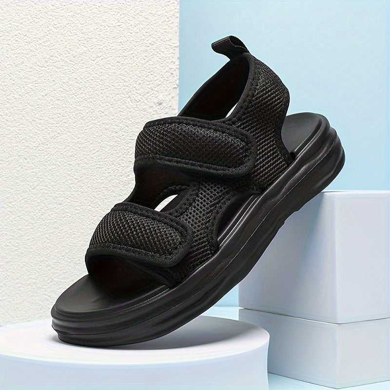 Boys Breathable Mesh Sandals with Non-Slip EVA Sole and Hook and Loop Closure