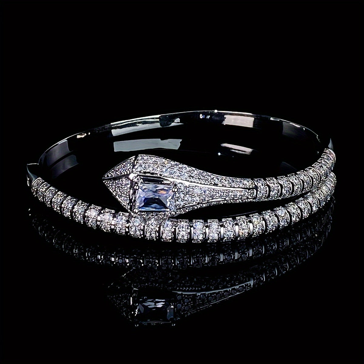 Women's Silver Bracelet with Zirconia Stones for Trendy Events