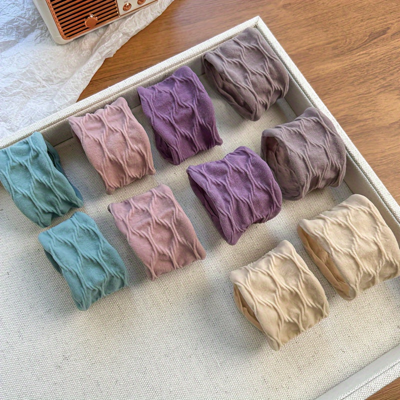 Women's Hair Scrunchies Soft Stretchy Fabric Non-Slip Wide Colorful Elastic Bands