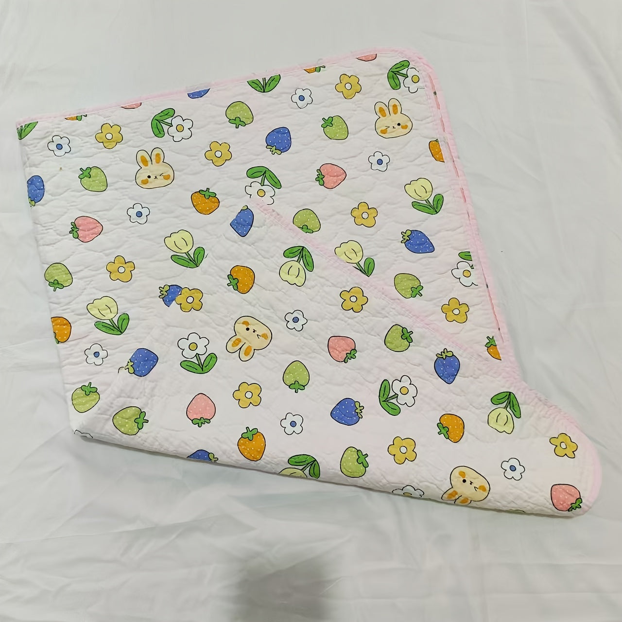 Washable Double-Sided Cotton Diaper Changing Pad Mattress Pad for Babies
