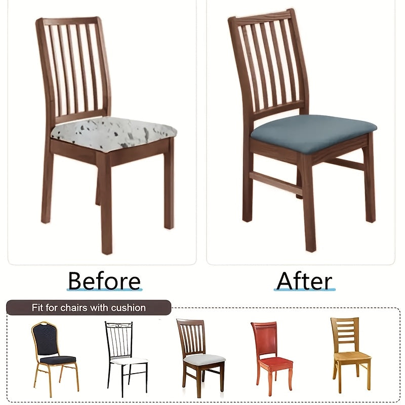 Четверть однотонные матовые эластичные чехлы для стульев, мягкие и удобные, устойчивые к пыли и грязи, идеально подходят для защиты стульев в гостиной и домашнем декоре.