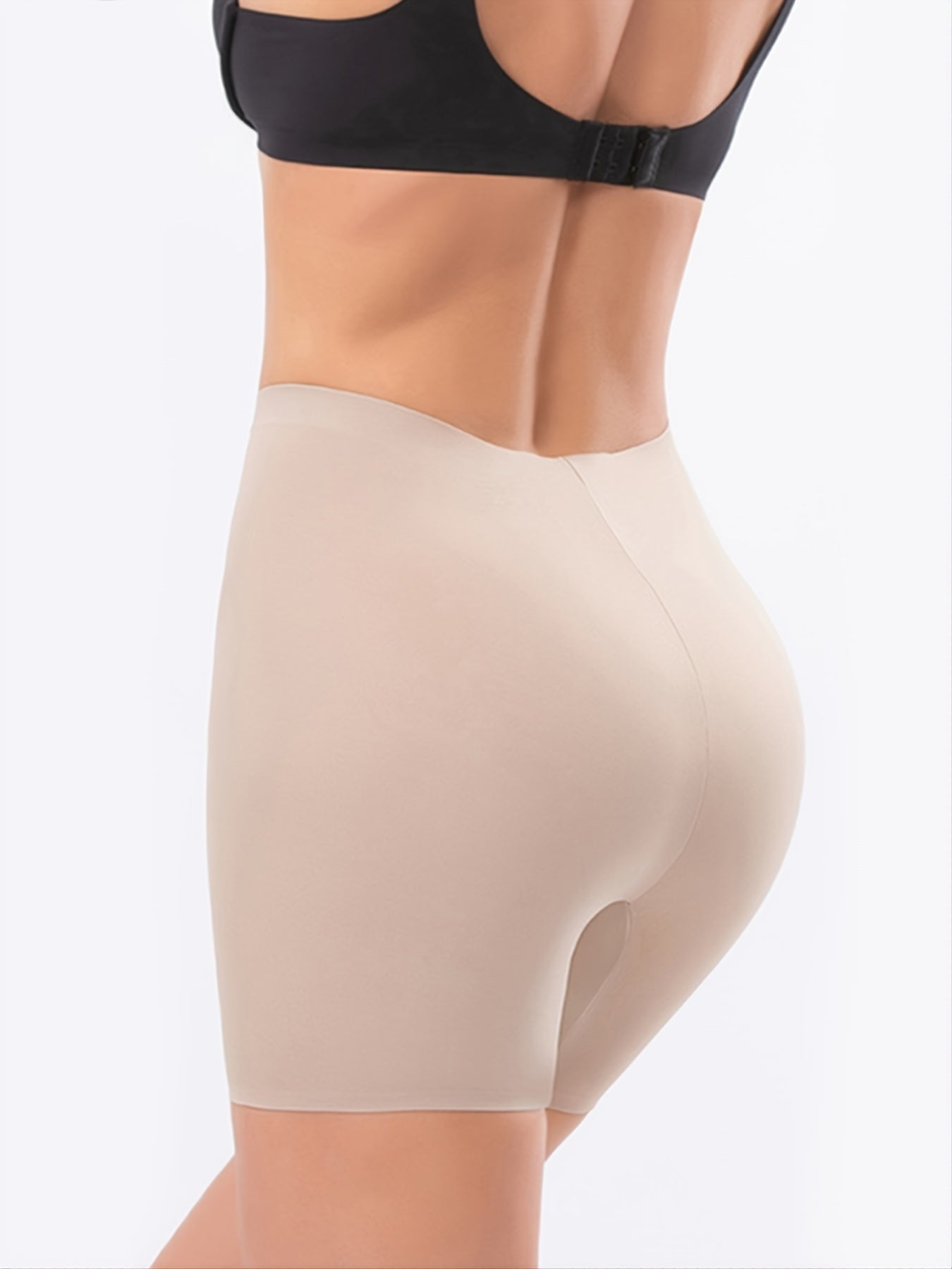 Women's Seamless Boyshorts Tummy Control Shaping Shorts Solid Nylon Spandex