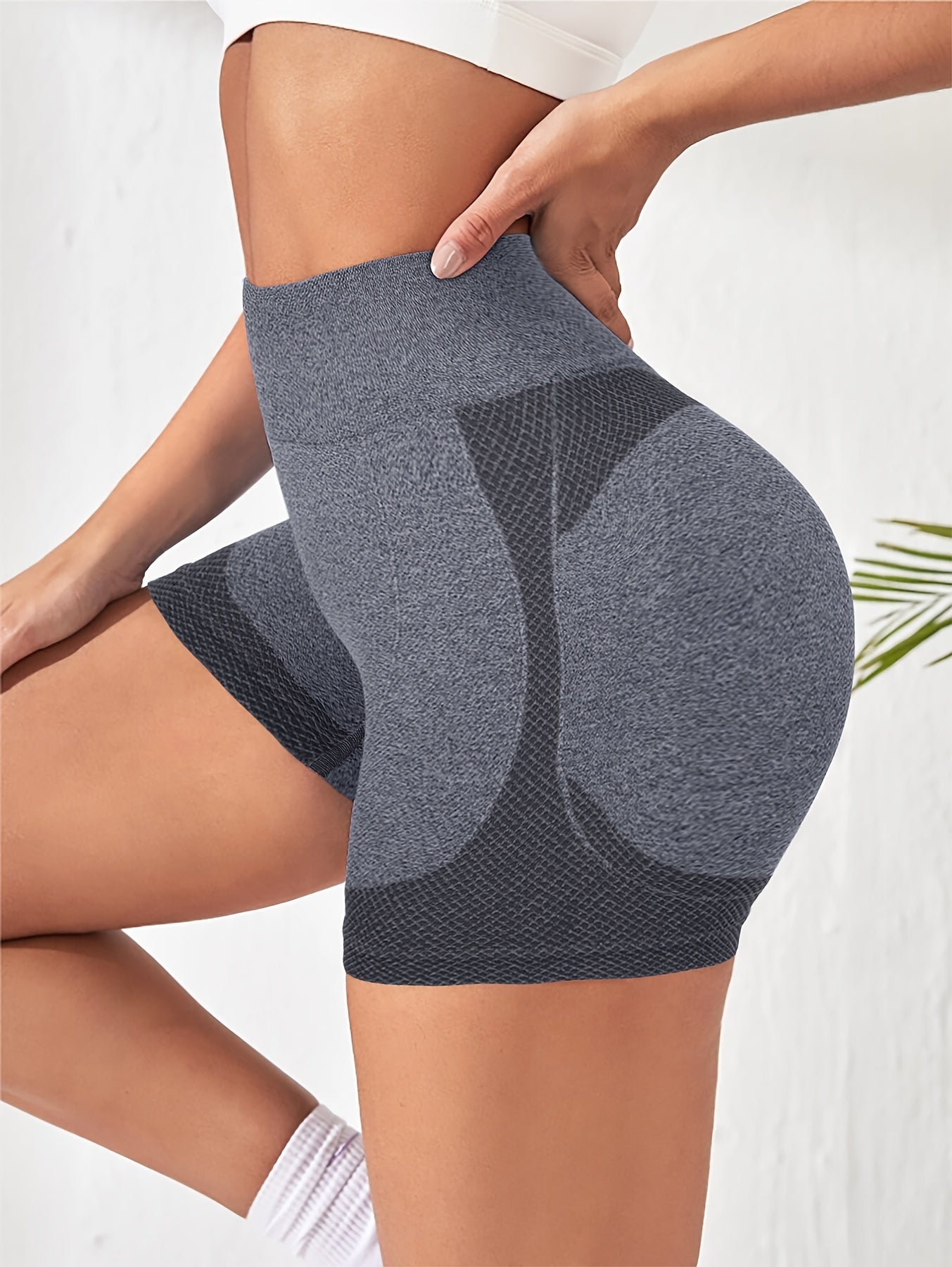 5-Pack Yuqori Bel Hip Ko'taruvchi Yoga Shortlari Ayollar Uchun, Seamless Trikotaj Matolari, O'rtacha Qo'llab-quvvatlash, 60% Polyester, 30% Polyamide, 10% Elastane, Bir Rang, 245gsm - Ichki Kiymlar va Ichki Kiymlar