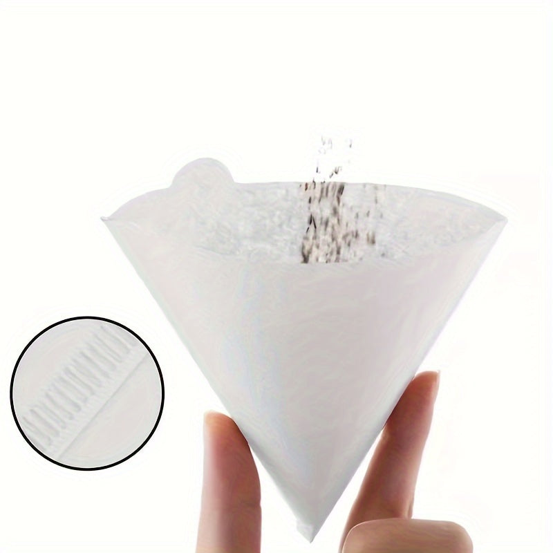 - 100 ta V60 konusli qahva filtrlar to'plami - Qo'l bilan tayyorlash uchun qulay, foydalanish uchun mo'ljallangan bir martalik tomizish qog'ozi, oshxona va restoranlar uchun ideal