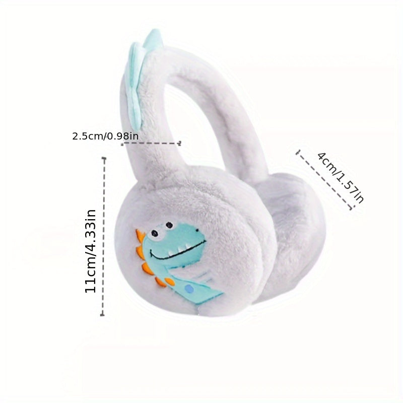 Winter Warm Folding Plush Ear Muffs for Men Women Soft Acrylic Knitted Design