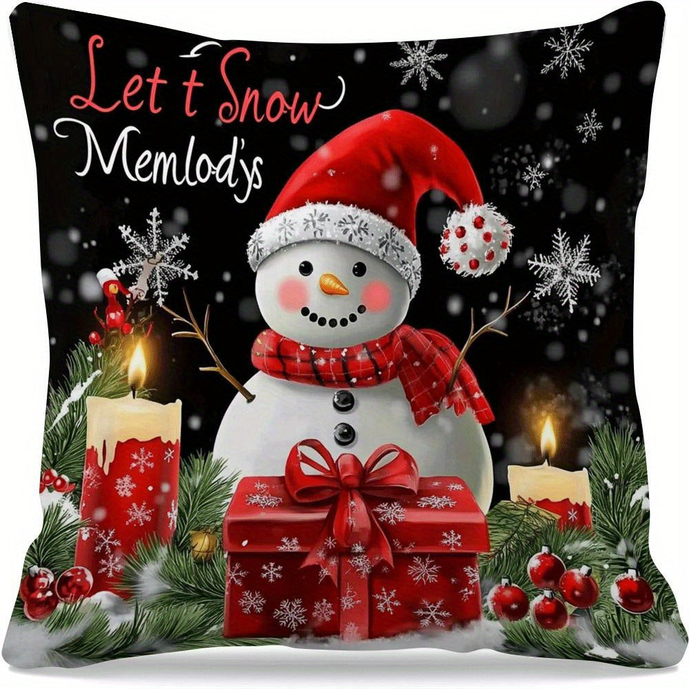Christmas Throw Pillow Covers Set of 2 Decorative Cushion Cases for Living Room Sofa Office Holiday Decor