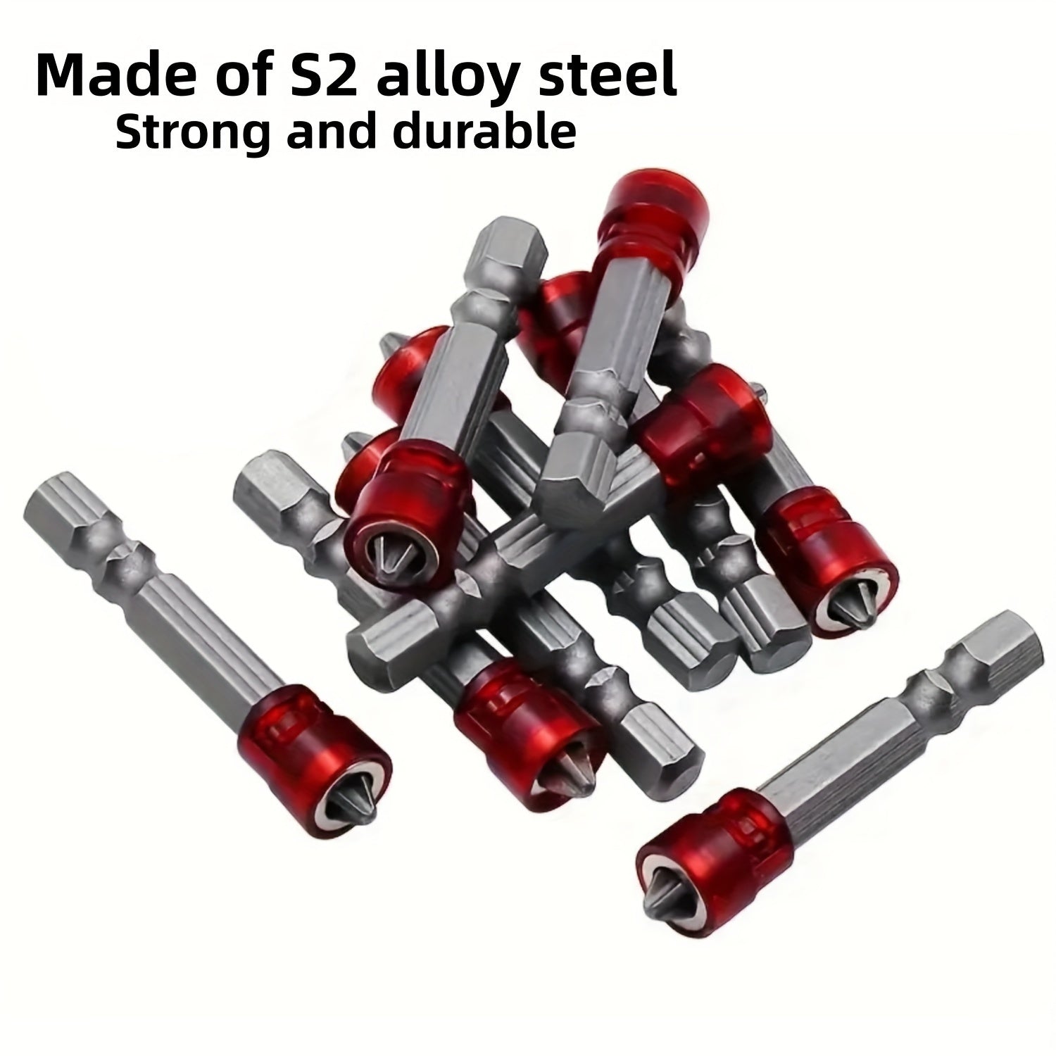 4 Pieces PH2 Phillips Head Screwdriver Bits 50mm Magnetic Flat Shank