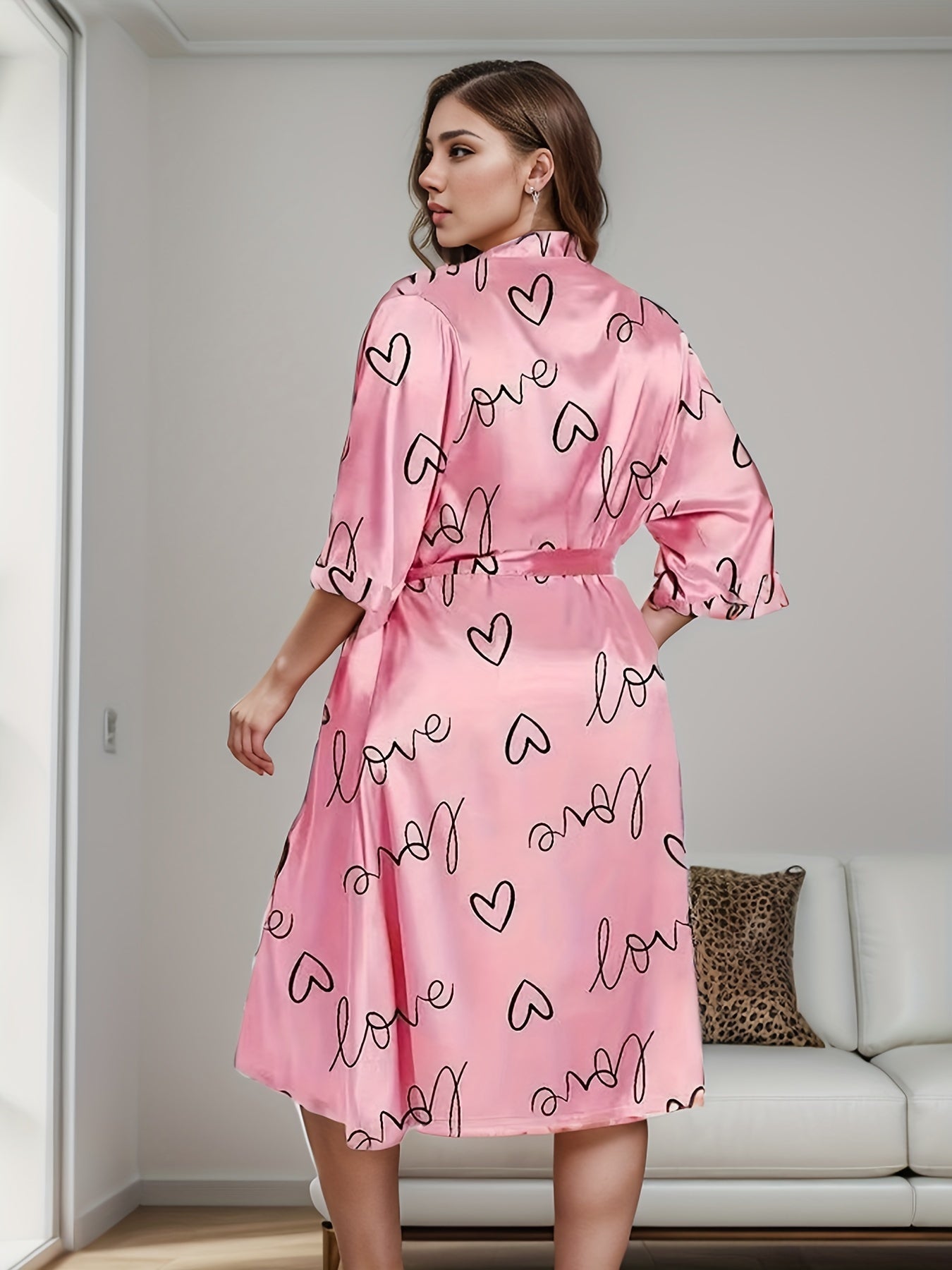 Plus Size Women's Satin Nightgown Set Camisole Pajama with Robe