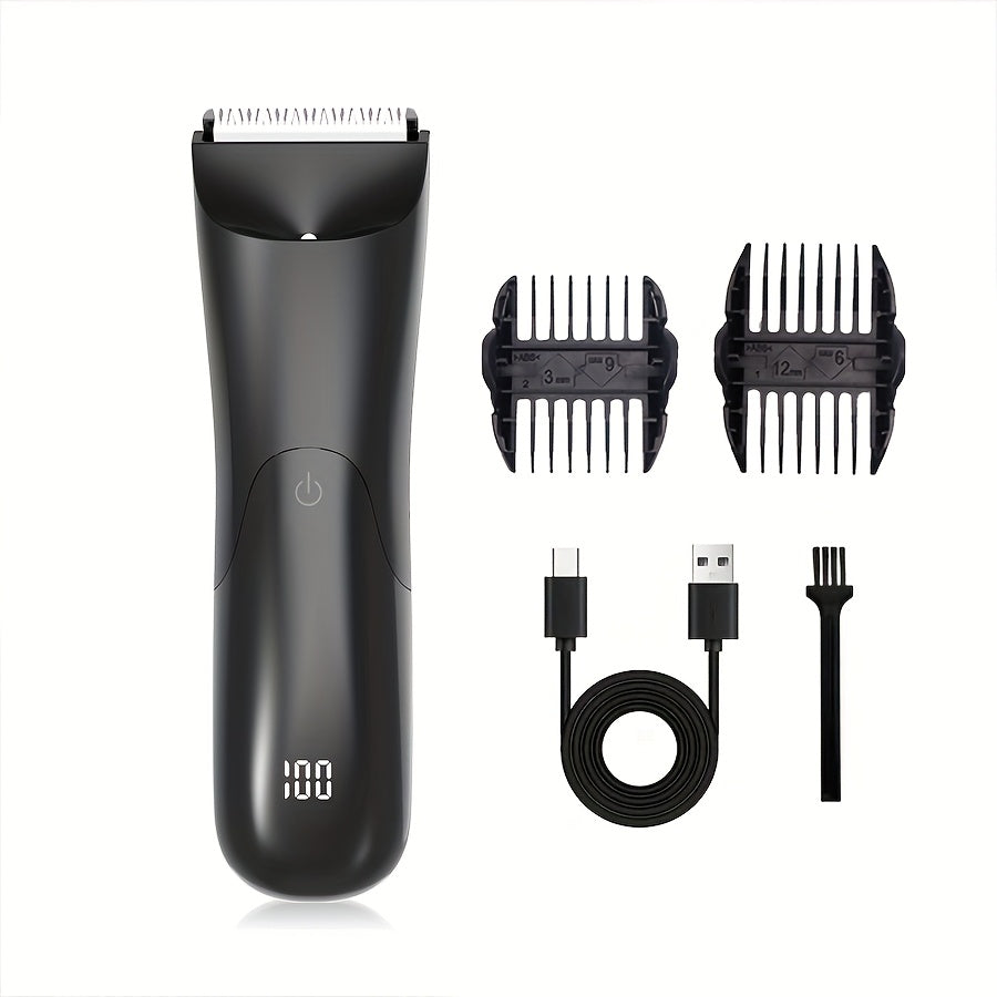 Мужской электробритва для тела с USB-зарядкой, керамическим лезвием, для полного ухода за телом