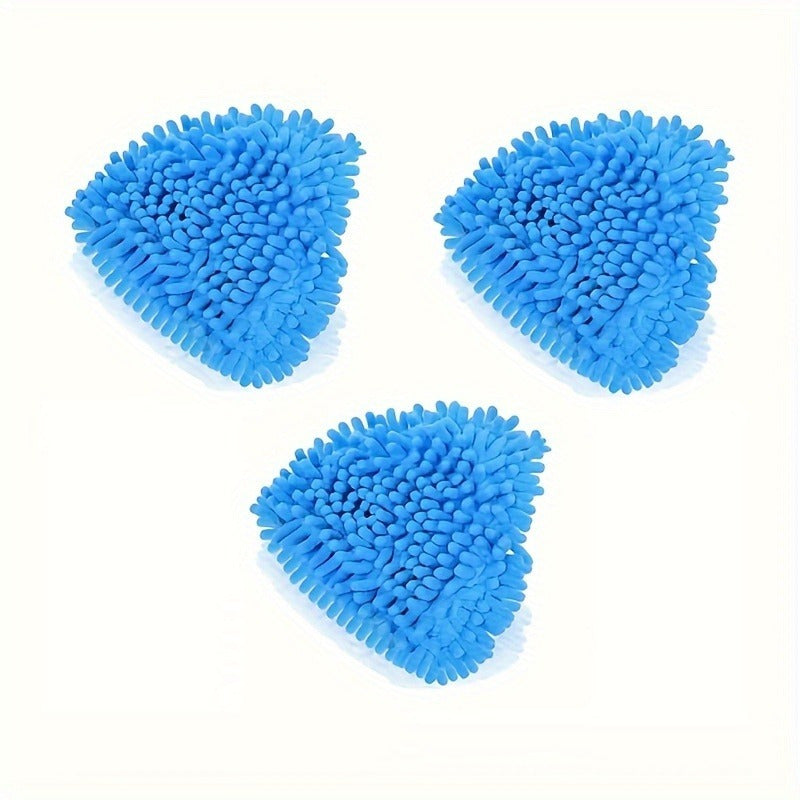 Juego de 3 paños de microfibra en forma de triángulo para limpieza de suelos húmedos y secos