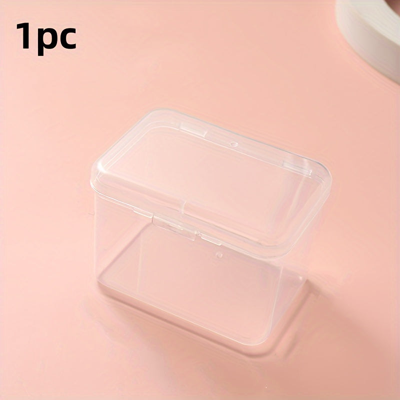 Caja de almacenamiento de plástico con cierre de hebilla para organizar joyas y cosméticos