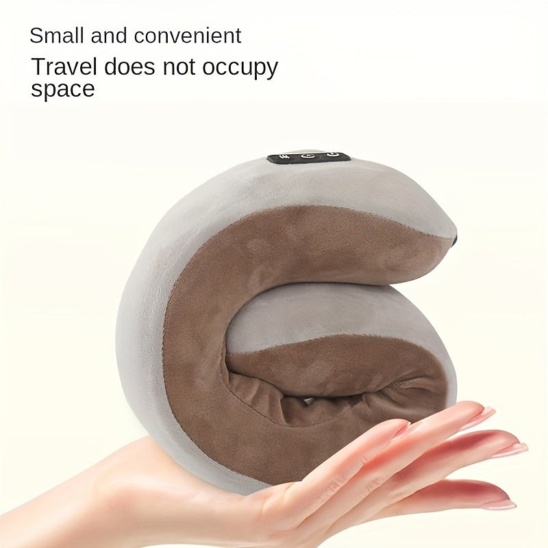 Electric Neck Massage Pillow U-Shaped Rechargeable USB Powered