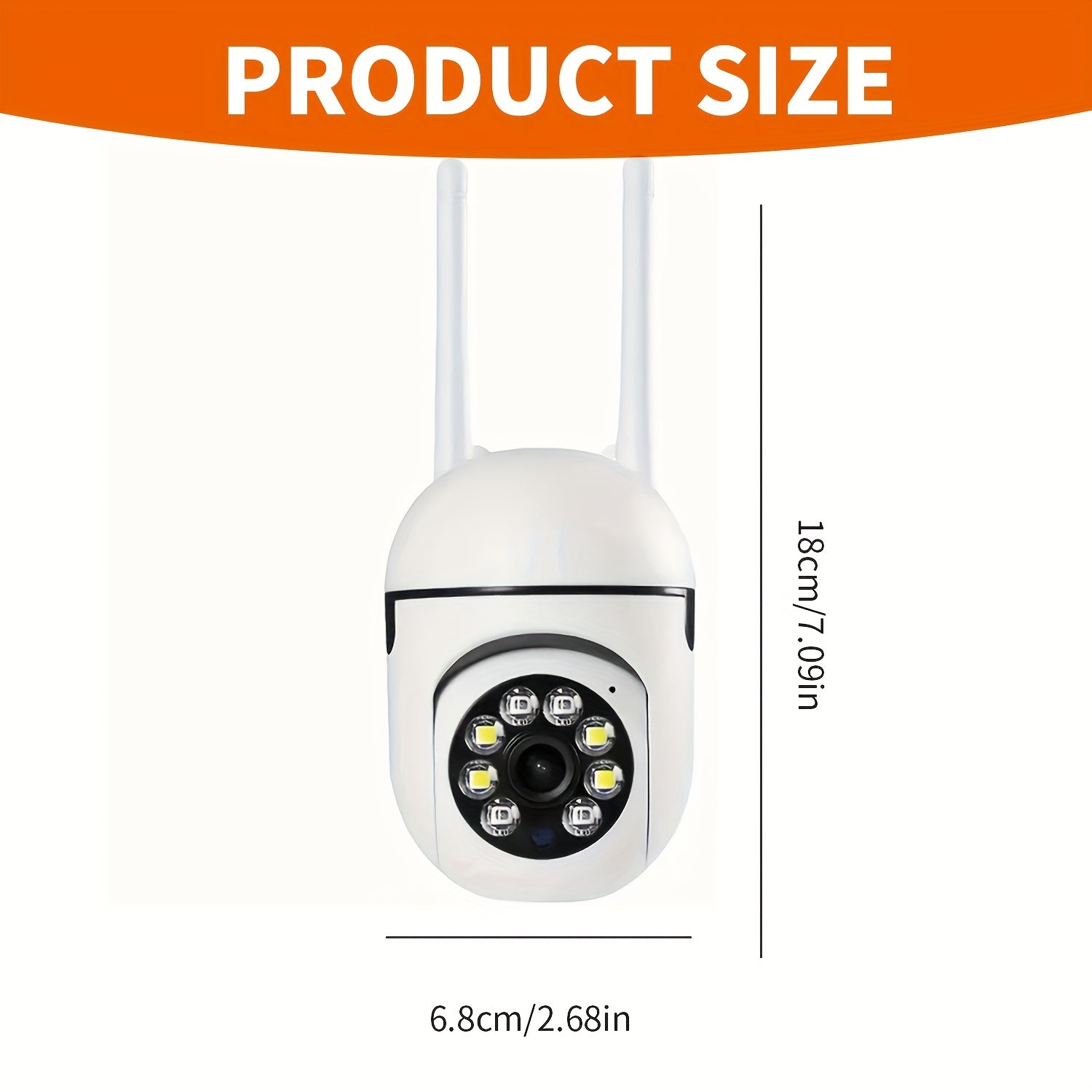 Smart Home Security Camera with Night Vision Two-Way Audio Motion Detection Cloud Storage