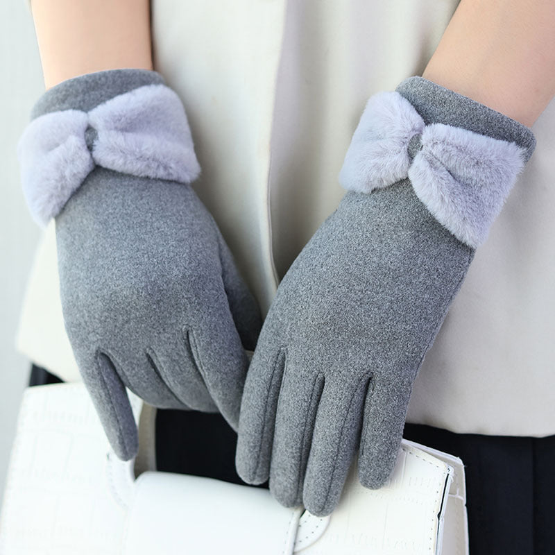 Women's Winter Gloves Warm Windproof Touchscreen Leather Gloves