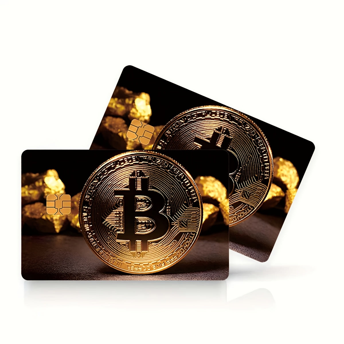 Bitcoin Themed Waterproof Self-Adhesive Credit Card Stickers Set of 4
