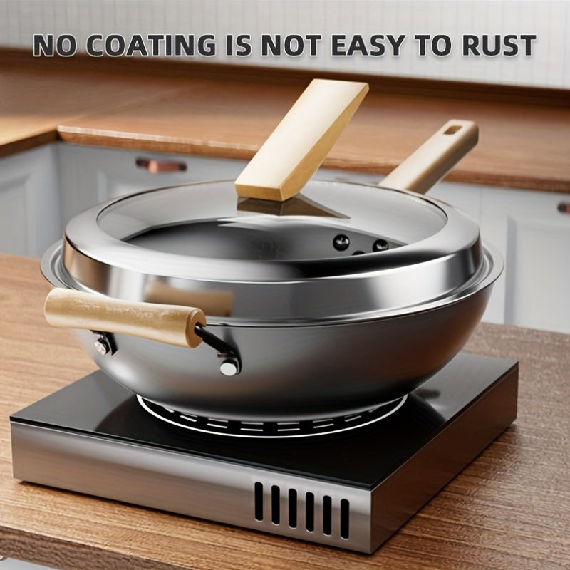 Xitoydan ko'p maqsadli qovurish panasi: Gaz va induksion pechlar uchun ideal, oson tozalanadigan yopishqoq yuzasi, qulay ergonomik tutqichi, uyda pishirish uchun zarur bo'lgan oshxona anjomlari.