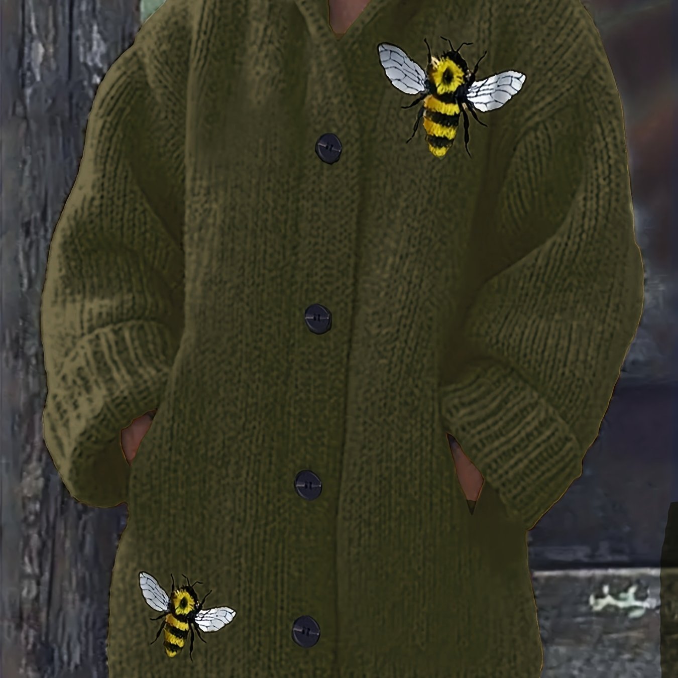 Plus Size Women's Winter Coat Polyester Hooded Long Sleeve Open Front Outerwear