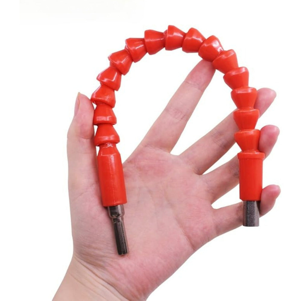 Universal Drill Bit Extension Cable and Screwdriver Bit Holder Kit Steel Black Red