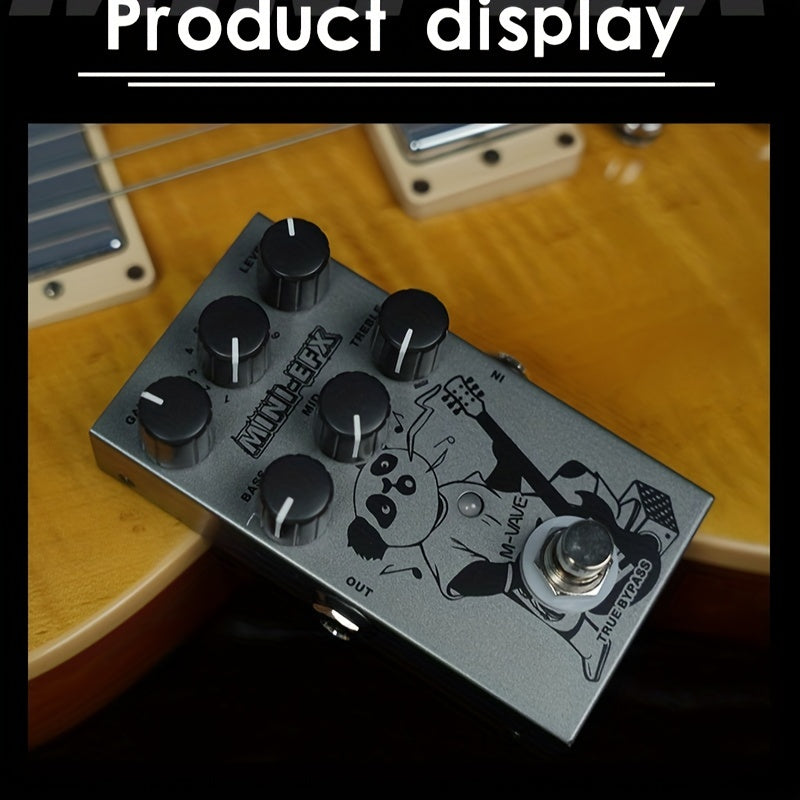 Mini EFX Guitar Pedal 9-in-1 Digital Effects Processor with USB Overdrives Distortions Metal Gray