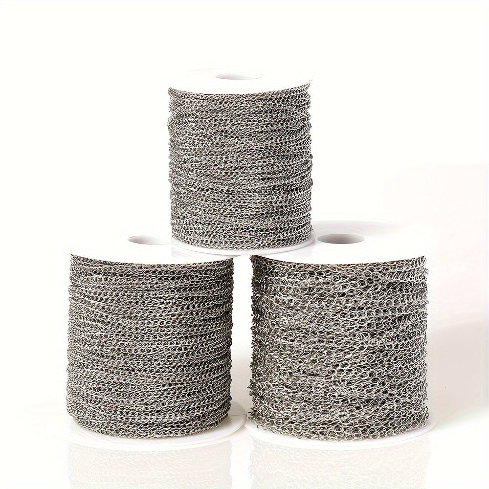 10m Stainless Steel Jewelry Chain for Crafting Necklaces and Bracelets