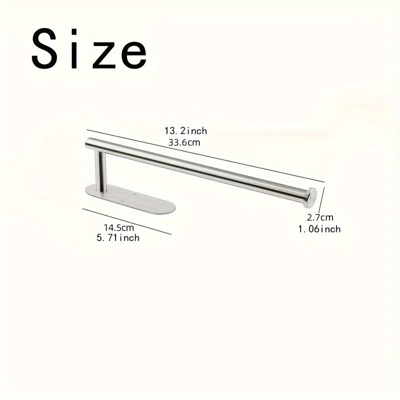 Soporte de toallas de papel sin perforaciones para ahorro de espacio para almacenamiento en cocina y baño