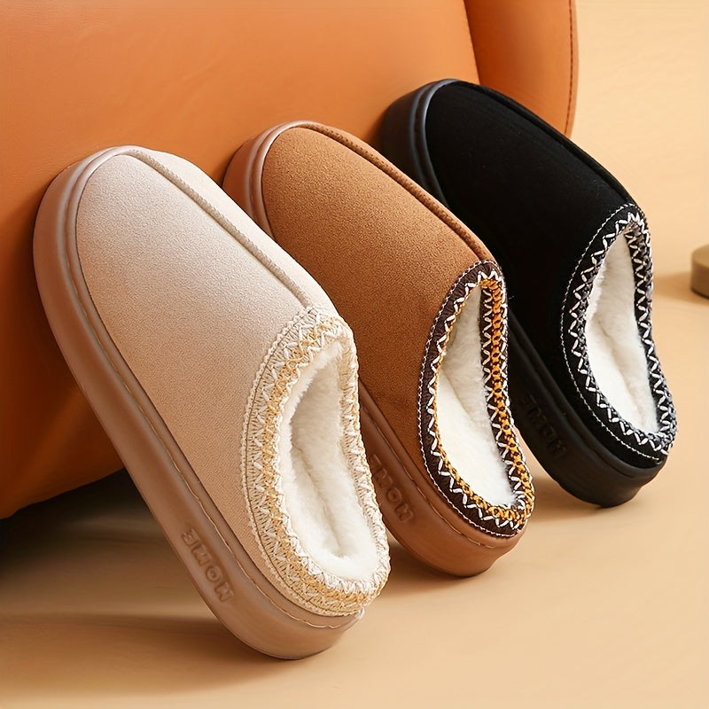 Women's Warm Indoor Outdoor Slippers with Non-Slip Sole